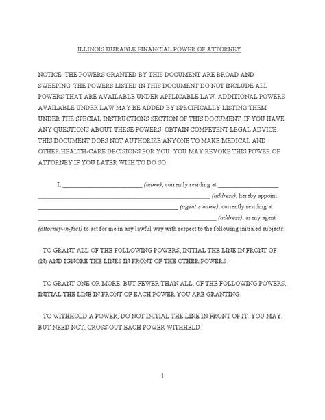 Free Illinois Power Of Attorney Poa Forms Pdf And Doc Formspal