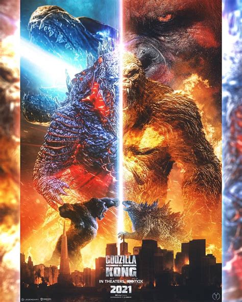 Godzilla Vs Kong Fan Poster By Rsuam1 Rgodzilla