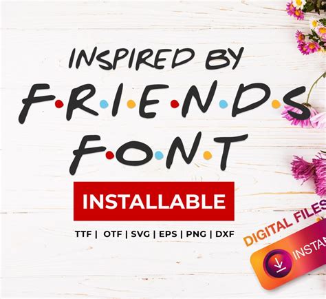 Friends Font Otf Ttf Friends Svg Friends Svg Alphabet Onyx Prints