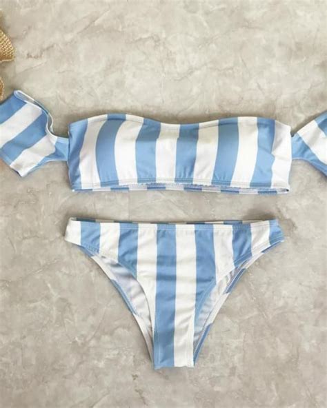 sunygal stripe sleeve have fresh bikini set bikinis colorful bikinis bikini set high waist
