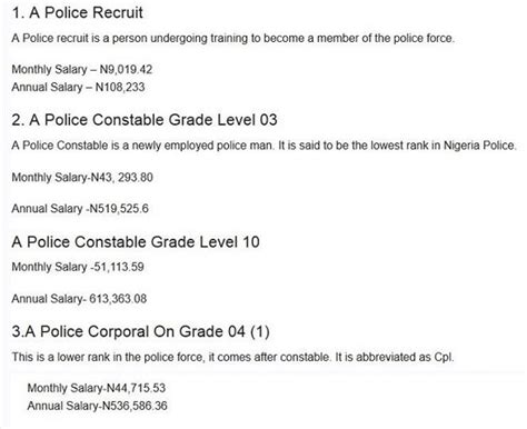 Nigerian Police Force Salary Structure 2022 Myjobmag
