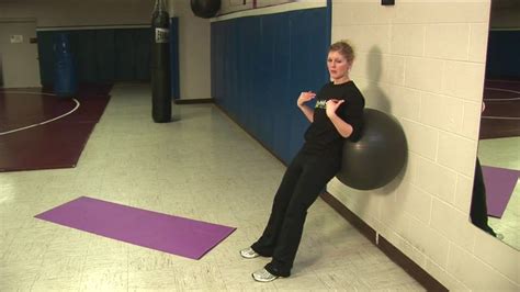 Stability Ball Wall Squat YouTube