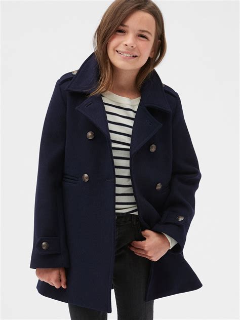 Kids Double Button Wool Coat Gap Fashion Wool Coat Clothes