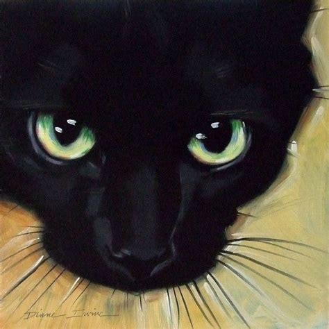 Black Cat Paintings By Diane Irvine Armitage