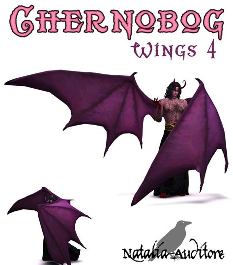 Chernobog Wings 4 And 5 Natalia Auditore Sims Sims 4 Sims Mods