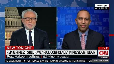 Leader Jeffries On Cnns The Situation Room With Wolf Blitzer Youtube