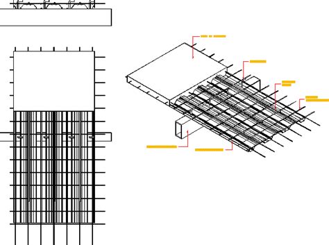 Mezzanine Metaldeck Composite Steel Concrete Decking DWG Detail For
