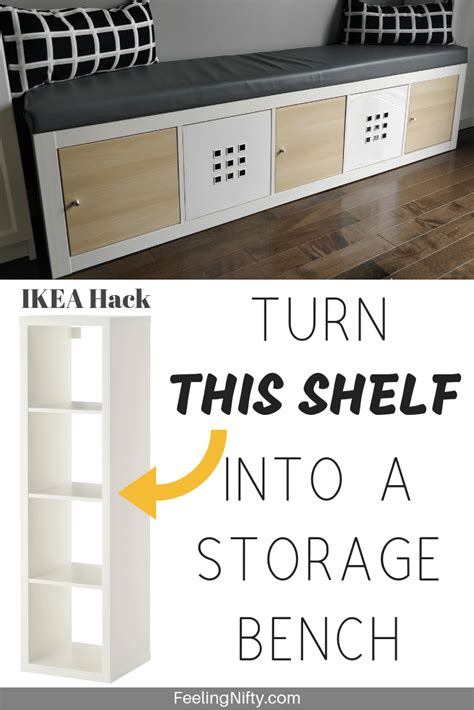 Ikea Kallax Hack Turn Bookshelf Into A Seating Bench With Storage Diy