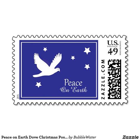 Peace On Earth Dove Christmas Postage Peace On Earth Holiday Paper