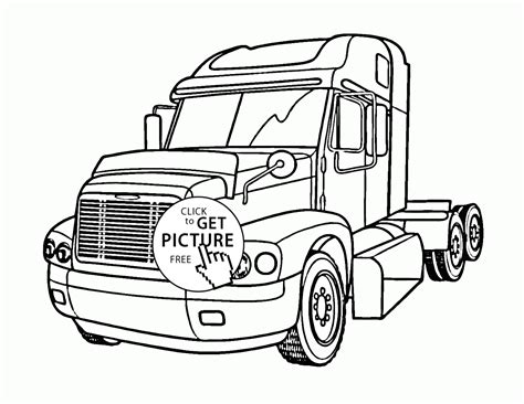 Select one of 1000 printable coloring pages of the category for boys. Nice Semi Truck coloring page for kids, transportation ...