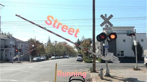 Street Running Railroad Crossings Compilation Usa Railroad Crossings