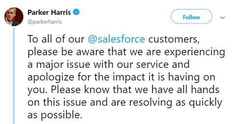 With the high availability of most online services expectations are very high. #SalesforceDown, Twitter Cracks Up
