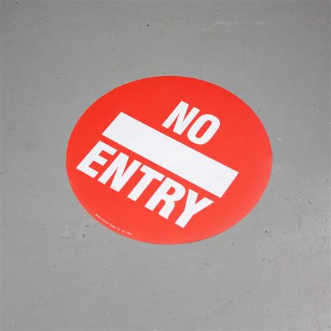 No Entry Graphic Floor Marker Fm Ese Direct