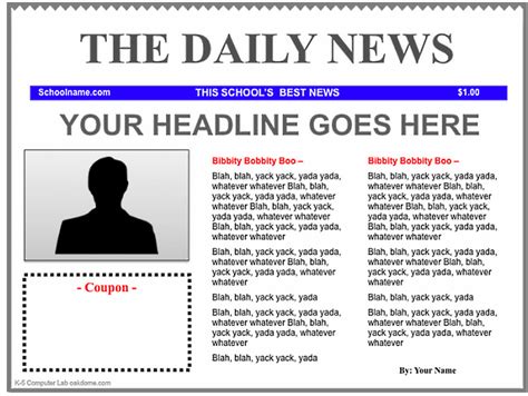 Free Newspaper Template Template Business