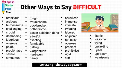 45 Other Ways To Say Difficult Efortless English