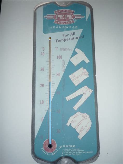 Thermometer Met Pub Jeans Pepe Aluminium Catawiki