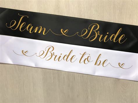Team Bride Hen Party Sash Ideal For Your Hen Do Shop Online Today