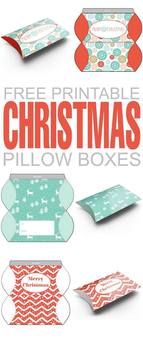 Free Printable Christmas Pillow Boxes Frugal Mom Eh