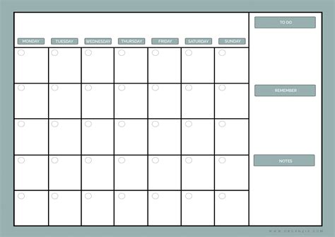 DIY Monthly planner, dry erase calendar + free printable