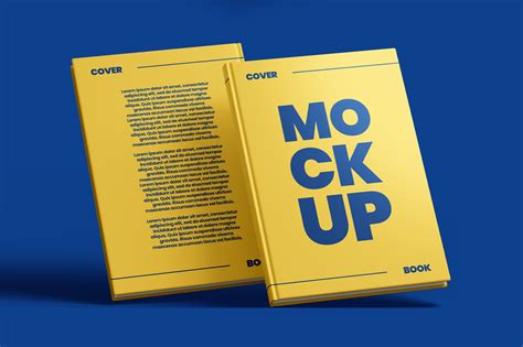 Book Cover Mockup Set On Yellow Images Creative Store