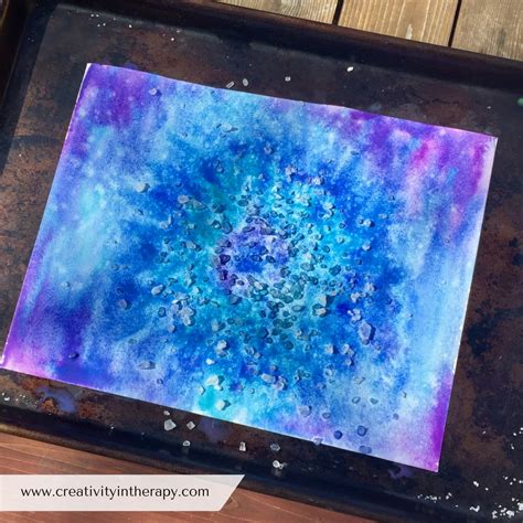 Salt And Watercolor Painting Creativity In Therapy Creativity In Therapy