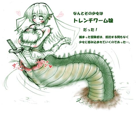 Rule 34 Artist Request Blush Breasts Fangs Hug Lamia Monster Girl
