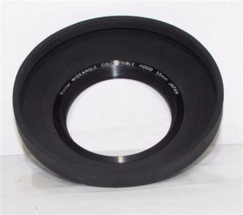 Genuine 55mm Vivitar Wide Angle Collapsible Rubber Lens Hood Japan