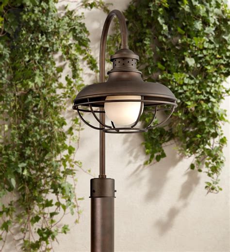 There is a slight fault with the casting meaning the light is slightly bent on one side. Franklin Park 23 1/2" High Bronze Cage Outdoor Post Light - #3W037 | Lamps Plus | Outdoor post ...