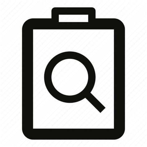 Document File Find Indexing Magnifier Search Zoom Icon