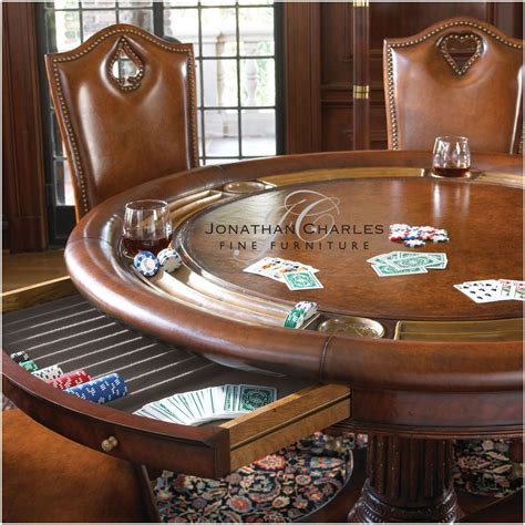 The principal differences between shanghai rummy and contract rummy are: Mahogany Poker Table by Jonathan Charles | Poker table ...
