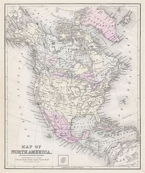 Photo Mug Of Map Of North America 1877 Media Storehouse