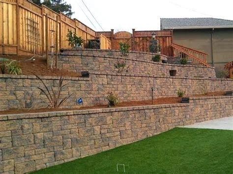 Retaining Wall Ideas For Sloped Front Yard Terrace Retaining Walls On