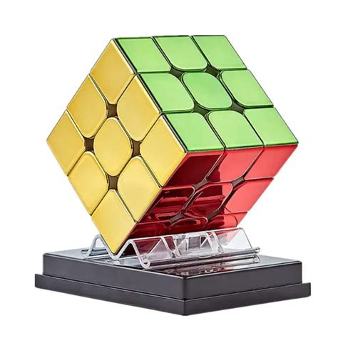 Metallic Magnetic Rubiks Cube 3x3 Brain Teaser Strategy Rubix Cube Speed Puzzle 1999 Picclick