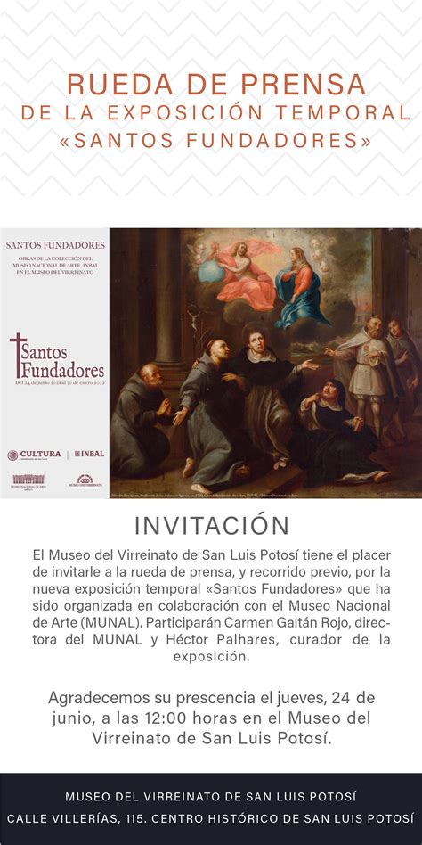 Exposición Santo Fundadores en el Museo del Virreinato de San Luis Potosí