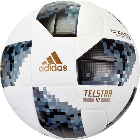 Adidas Telstar 18 World Cup Top Replique Soccer Ball White And Metallic Silver Soccer Master