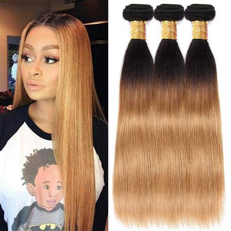 Black Rose Black To Honey Blonde Straight Hair 3 Bundles