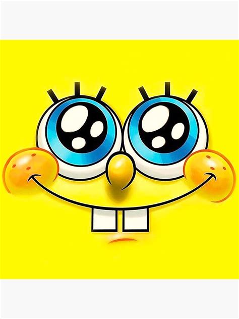 Cute Spongebob Squarepants Face Poster For Sale By Darcyartsy Redbubble