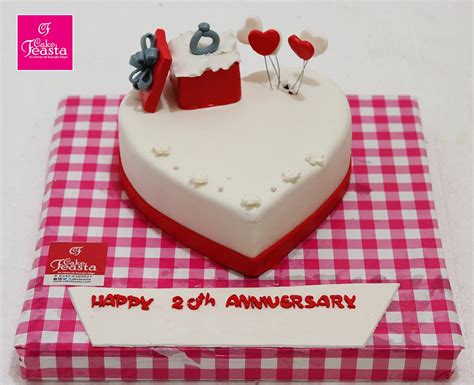 Heart Shape Anniversary Cake Anniversary Cake Cake Feasta