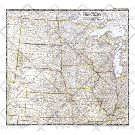 North Central United States Published 1948 The Map Shop