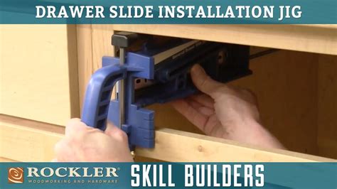 Easy Jig For Installing Drawer Slides Rockler Skill Builders Youtube