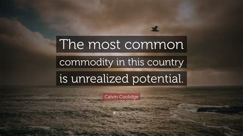 Calvin Coolidge Quote The Most Common Commodity In This Country Is