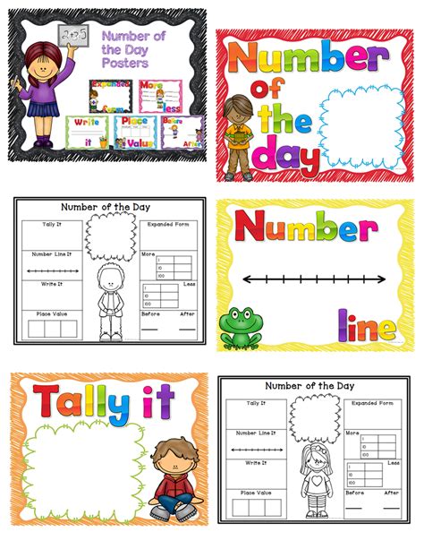 Number Of The Day Posters With Student Response Sheets Number Of The