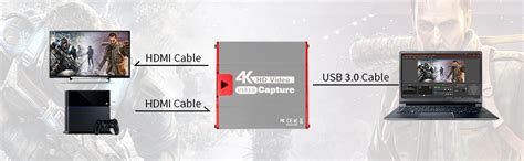 Treaslin 4k Capture Card Usb3 0 Game Capture Card 4k 30fps Live Streaming For Ps5 Ps4 Switch Wii