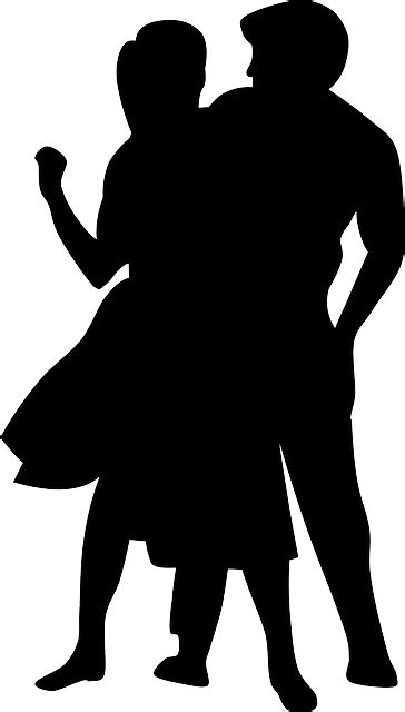 Free Vector Graphic Couple Silhouette Black Together Free Image
