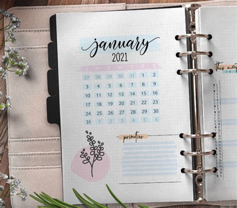 Free Bullet Journal Monthly Planner Pages Bullet Journal Ideas