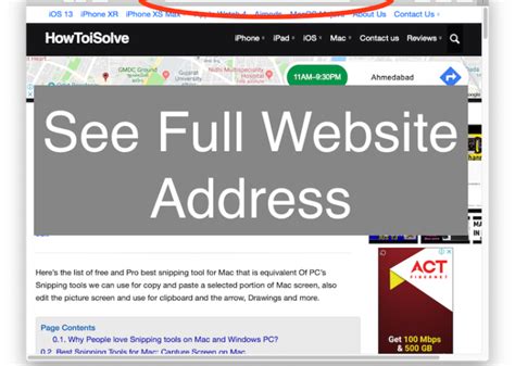 How to See Full website Address in Safari URL Address Bar ...