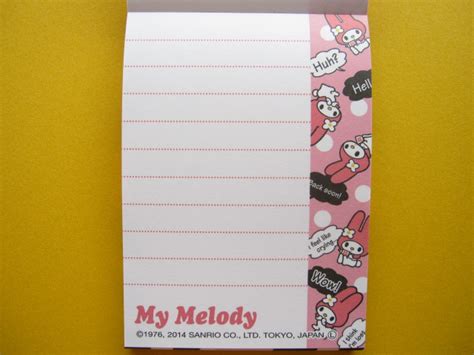 Kawaii Cute Mini Memo Pad Sanrio Japan Exclusive My Melody 10487