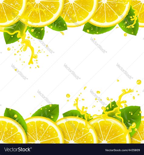 Banner With Fresh Lemons Royalty Free Vector Image