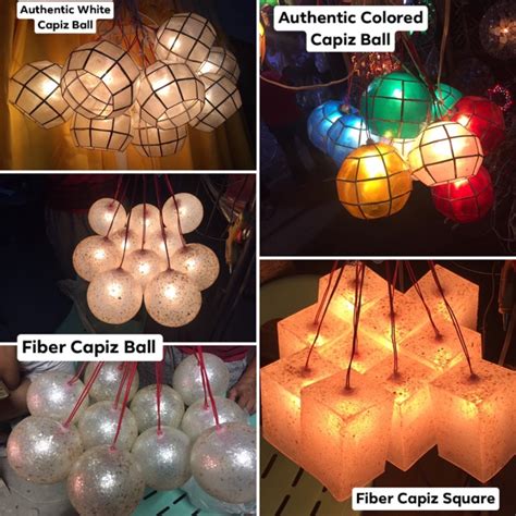 Capiz Lanterndecor Authentic Capiz And Fiber Capiz Set Of 10pcs