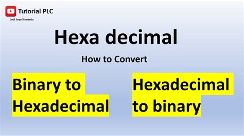 How To Convert Hexadecimal To Binary Converting Hexadecimal To Binary